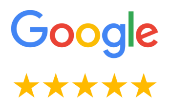 Google 5 star Reviews logo google white