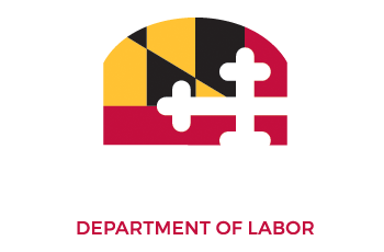 Maryland Department of Labor logo maryland white
